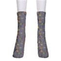 Abstract Flowers And Circle Men s Crew Socks View1