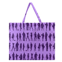 Normal People And Business People - Citizens Zipper Large Tote Bag by DinzDas