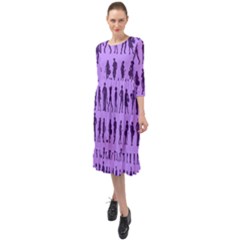 Normal People And Business People - Citizens Ruffle End Midi Chiffon Dress by DinzDas