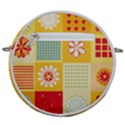 Abstract Flowers And Circle Crossbody Circle Bag View2