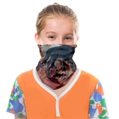 Awesome Black And White Wolf Face Covering Bandana (kids) by FantasyWorld7