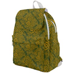 Abstract Flowers And Circle Top Flap Backpack by DinzDas