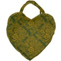 Abstract Flowers And Circle Giant Heart Shaped Tote View2