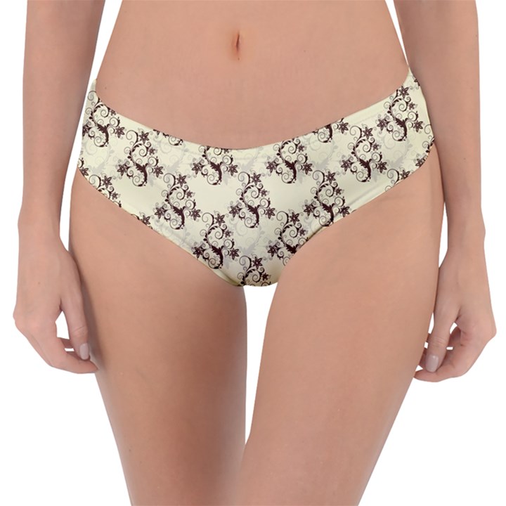 Abstract Flowers And Circle Reversible Classic Bikini Bottoms