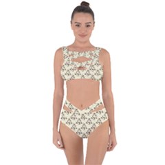 Abstract Flowers And Circle Bandaged Up Bikini Set  by DinzDas