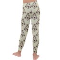 Abstract Flowers And Circle Kids  Lightweight Velour Leggings View4