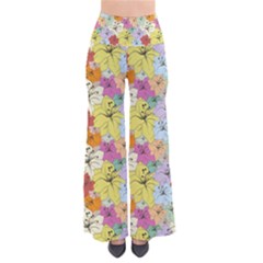 Abstract Flowers And Circle So Vintage Palazzo Pants by DinzDas