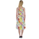 Abstract Flowers And Circle Midi Sleeveless Dress View2