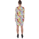 Abstract Flowers And Circle Asymmetric Cut-Out Shift Dress View2