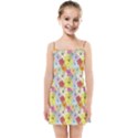 Abstract Flowers And Circle Kids  Summer Sun Dress View1