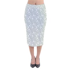 Abstract Flowers And Circle Velvet Midi Pencil Skirt by DinzDas