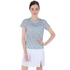 Abstract Flowers And Circle Women s Sports Top