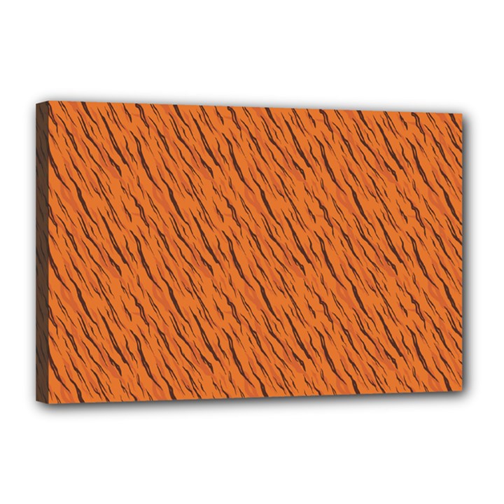 Animal Skin - Lion And Orange Skinnes Animals - Savannah And Africa Canvas 18  x 12  (Stretched)