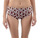 Animal Skin - Brown Cows Are Funny And Brown And White Reversible Mid-Waist Bikini Bottoms View3