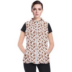 Animal Skin - Brown Cows Are Funny And Brown And White Women s Puffer Vest by DinzDas