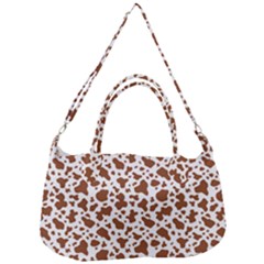 Animal Skin - Brown Cows Are Funny And Brown And White Removal Strap Handbag by DinzDas