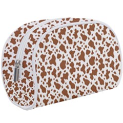 Animal Skin - Brown Cows Are Funny And Brown And White Makeup Case (large) by DinzDas