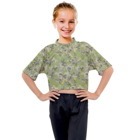 Camouflage Urban Style And Jungle Elite Fashion Kids Mock Neck Tee by DinzDas