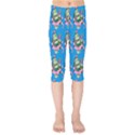 Monster And Cute Monsters Fight With Snake And Cyclops Kids  Capri Leggings  View1