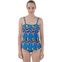 Monster And Cute Monsters Fight With Snake And Cyclops Twist Front Tankini Set View1