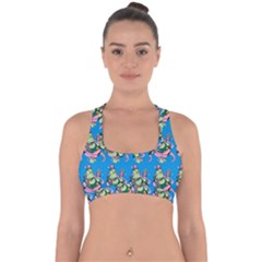 Monster And Cute Monsters Fight With Snake And Cyclops Cross Back Hipster Bikini Top  by DinzDas