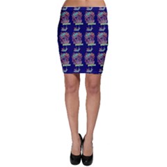 Jaw Dropping Horror Hippie Skull Bodycon Skirt by DinzDas