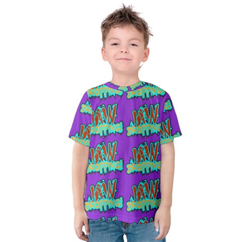 Jaw Dropping Comic Big Bang Poof Kids  Cotton Tee by DinzDas