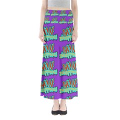 Jaw Dropping Comic Big Bang Poof Full Length Maxi Skirt by DinzDas