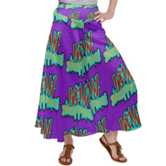 Jaw Dropping Comic Big Bang Poof Satin Palazzo Pants by DinzDas