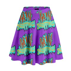 Jaw Dropping Comic Big Bang Poof High Waist Skirt by DinzDas