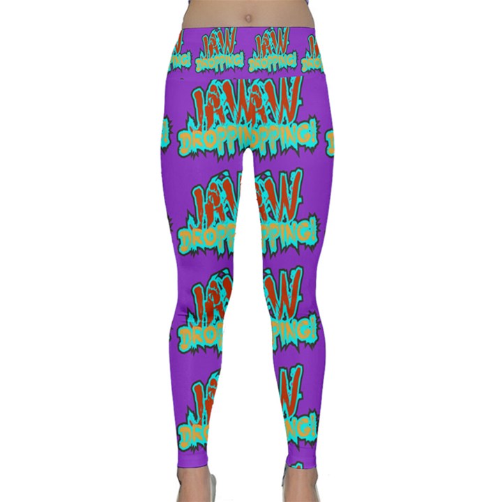 Jaw Dropping Comic Big Bang Poof Lightweight Velour Classic Yoga Leggings