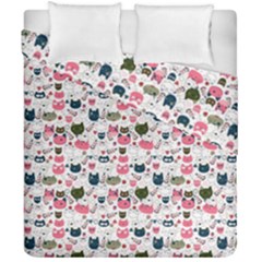 Adorable Seamless Cat Head Pattern01 Duvet Cover Double Side (california King Size) by TastefulDesigns