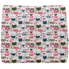 Adorable Seamless Cat Head Pattern01 Seat Cushion by TastefulDesigns