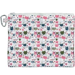 Adorable Seamless Cat Head Pattern01 Canvas Cosmetic Bag (xxxl) by TastefulDesigns