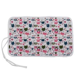 Adorable Seamless Cat Head Pattern01 Pen Storage Case (s) by TastefulDesigns