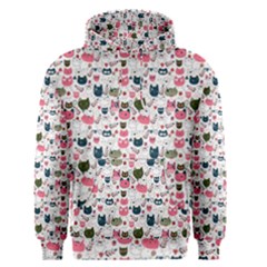 Adorable Seamless Cat Head Pattern01 Men s Core Hoodie