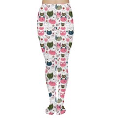 Adorable Seamless Cat Head Pattern01 Tights