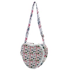 Adorable Seamless Cat Head Pattern01 Heart Shoulder Bag by TastefulDesigns