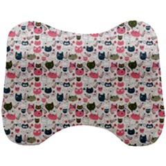 Adorable Seamless Cat Head Pattern01 Head Support Cushion by TastefulDesigns