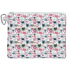 Adorable Seamless Cat Head Pattern01 Canvas Cosmetic Bag (xxl) by TastefulDesigns