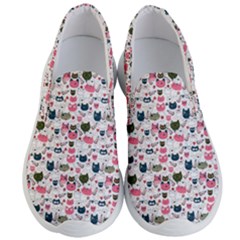 Adorable Seamless Cat Head Pattern01 Men s Lightweight Slip Ons by TastefulDesigns