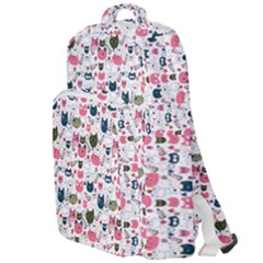 Adorable Seamless Cat Head Pattern01 Double Compartment Backpack by TastefulDesigns