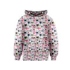 Adorable Seamless Cat Head Pattern01 Kids  Pullover Hoodie