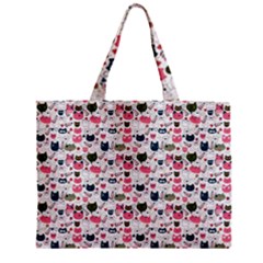 Adorable Seamless Cat Head Pattern01 Zipper Mini Tote Bag by TastefulDesigns