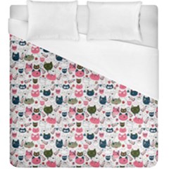 Adorable Seamless Cat Head Pattern01 Duvet Cover (king Size) by TastefulDesigns