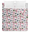 Adorable seamless cat head pattern01 Duvet Cover Double Side (Queen Size) View1