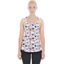 Adorable seamless cat head pattern01 Piece Up Tank Top View1