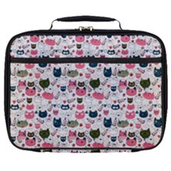 Adorable Seamless Cat Head Pattern01 Full Print Lunch Bag by TastefulDesigns