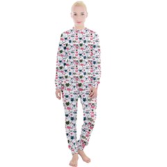 Adorable Seamless Cat Head Pattern01 Women s Lounge Set by TastefulDesigns