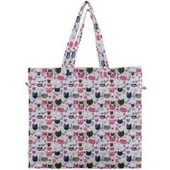 Adorable Seamless Cat Head Pattern01 Canvas Travel Bag by TastefulDesigns